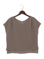 【売り切れ次第終了!!】裾レイヤートロミフレンチSL/TOPS/キャメル