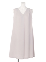 ノースリＡラインワンピース/ライトグレー