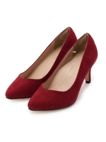 フェイクスウェードパンプス/ワインレッド(063)