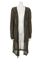 ロングルーズニットカーデ/ベージュ