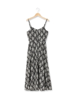 小花柄ロングキャミワンピース/ネイビー(893)