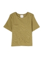 《BLANCHIC》ラウンドネックポケットＴシャツ/カーキ(180)