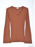 ＷＯＯＬブレンドＶネック/トップグレー