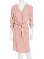 ジョーゼットサッシュベルト付OP/ピンク