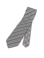 メランジストライプ&ドットチェンジタイ/ライトグレー(911)