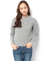 【AZUL by moussy】5GACフロント総ビジュー長袖プルオーバー/T.GRY