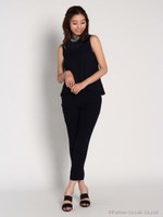 ジョーゼットノースリセットアップドレス/オフホワイト