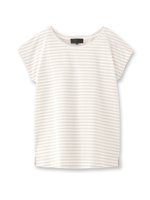 ベル天竺ボーダーカットソー/ネイビー(393)