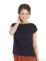 UV加工バックZIP付カットソー/オフホワイト