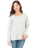 【AZUL ENCANTO】裾フリルプルオーバー/T.GRY