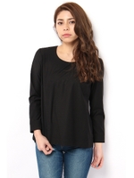 【AZUL ENCANTO】ストレッチベネクルーネックBL/BLK