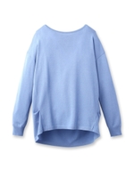 【VERY4月号掲載】[L]シャイニーボートネックニット/ライトブルー(091)