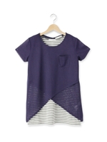 カシュクール風プルオーバー+タンクトップ/ライトブルー(091)