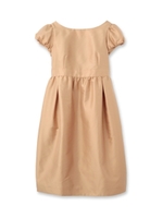 シャイニーサテンレース切り替えワンピース/サンドベージュ(053)