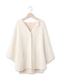 ダブルフェイスポンチョカーディガン/オフホワイト(003)