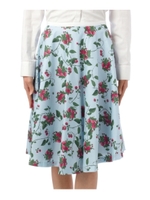 ベリー柄フレアスカート/サックス(190)