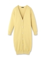 レーヨンフィットロングカーディガン/イエロー(032)