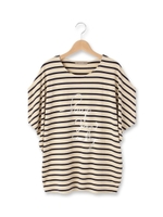 箔ロゴボーダープルオーバー/ベージュ(352)