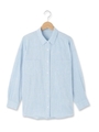 綿麻シャンブレーシャツ/ブルー(092)