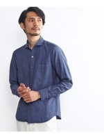 綿麻ドビーシャンブレーシャツ/ブルー(092)