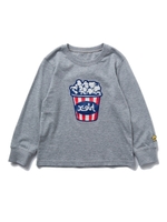 L/S TEE PATCHED POPCORN(12M〜3T)/ブラック