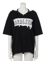 REALIZE 変形Tシャツ/ブラック