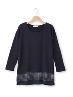 アゼ裾Wフェイクレイヤードプルオーバー/オフホワイト(003)