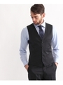 シャドーストライプベスト Fabric by DORMEUIL84/ブラック(019)