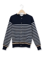 ボーダーニットカーディガン/ネイビー(393)