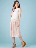 【Marie Hill】レースタンク×ワイドパンツ セット/ブラック