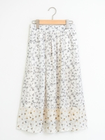 【relaxing line】Jパッチワークフレアースカート/オフ/柄