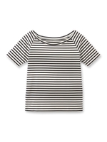 オフショルダーボーダーニット/ブルー(592)