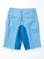 Denim tuck shorts/LIGHT-BLUE