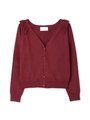 V NECK FRILL C/D/レッド(100)
