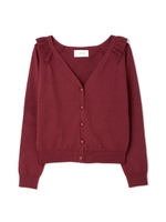 V NECK FRILL C/D/レッド(100)