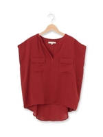 Wポケットキーネックシャツ/アイボリー(004)