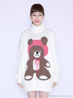i am a bear knit dress/WHITE