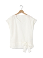 サイドリボンブラウス/ホワイト(001)