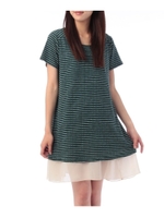 シフォンレイヤードワンピース/ブラック(319)