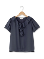 フリル使いジョーゼットカットソー/ナチュラル(050)