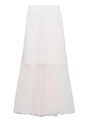 プリーツロングスカート/WHT