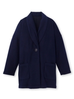 ショールカラーロング丈ジャケット/ネイビー(093)