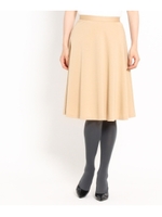 〔洗える〕ポンチミディ丈スカート/ベージュ(052)