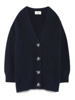 ミドルデザインボタンカーディガン/LGRY【sweet限定】