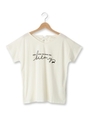 レースアップロゴTシャツ/ホワイト系(002)