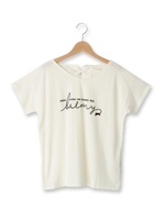 レースアップロゴTシャツ/ホワイト系(002)