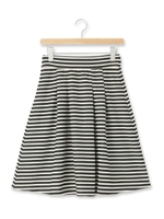 鹿の子ミディ丈スカート/ブラック(319)