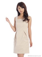 コクーンタックワンピース/ベージュ