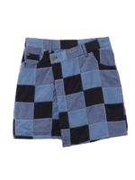 PATCHWORK SKIRT/ブルー