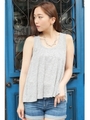 【AZUL by moussy】メランジフレアタンク/柄T.GRY